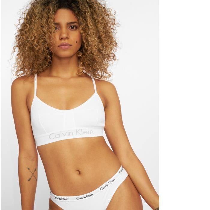 Calvin Klein Reimagined Heritage lingerie set in white