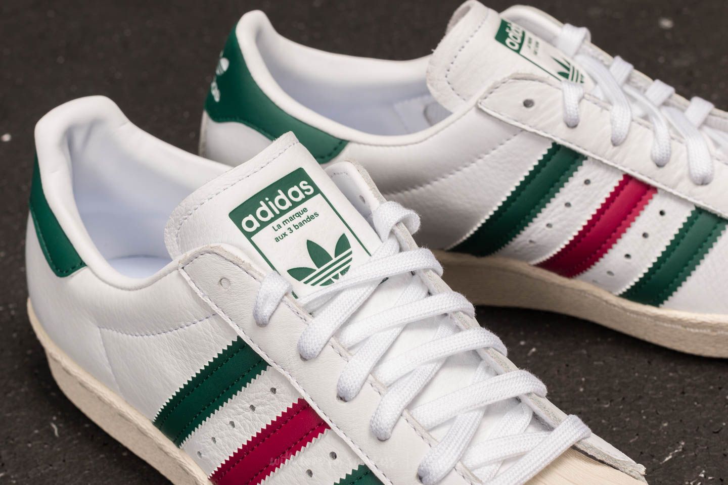 adidas superstar 80s green white